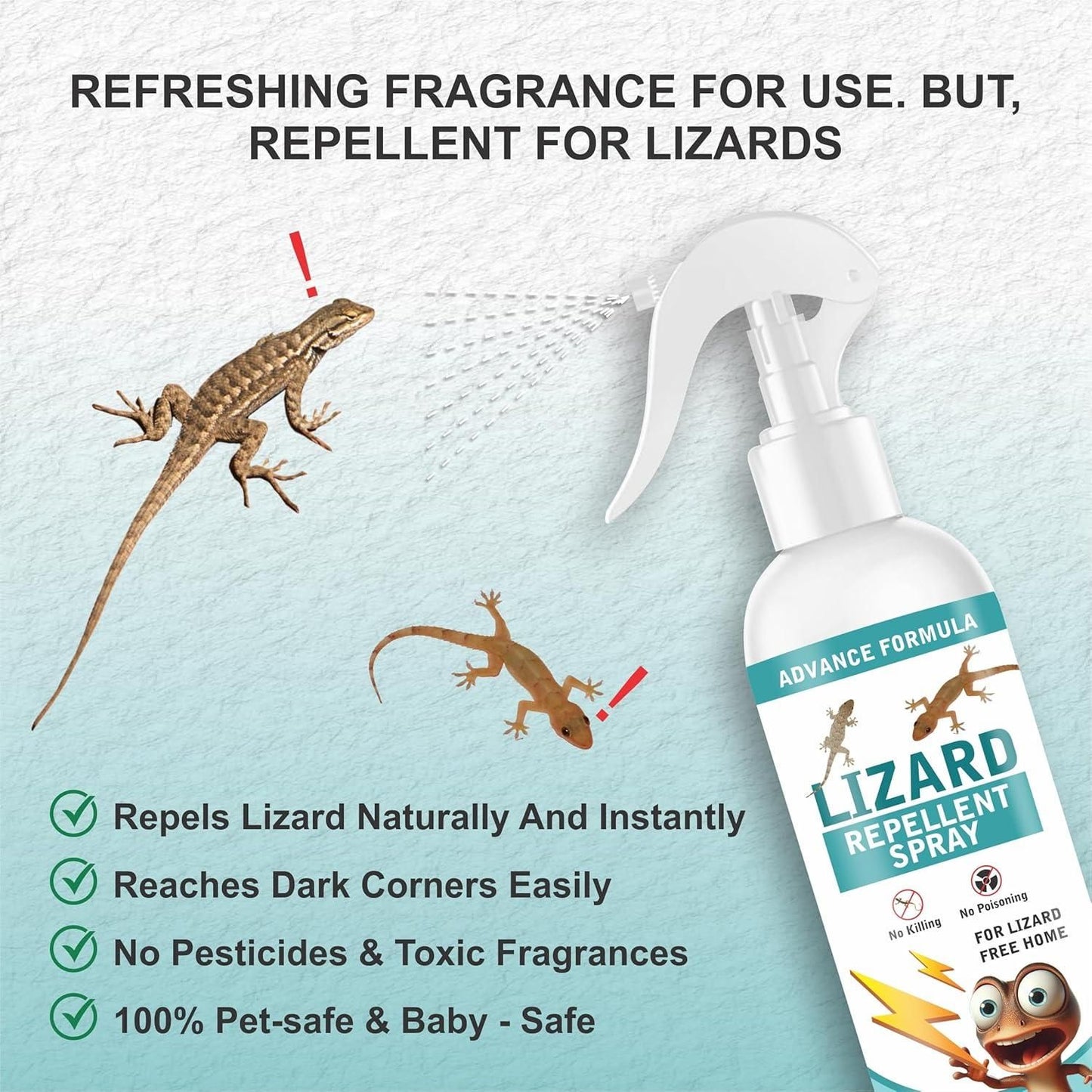 Petzlora Lizard Repellent Spray (Pack of 2x250ml)